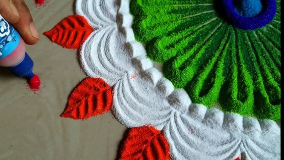 Republic day Rangoli/26 January rangoli