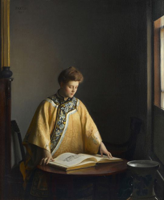 William MacGregor Paxton - The yellow jacket - 1907
