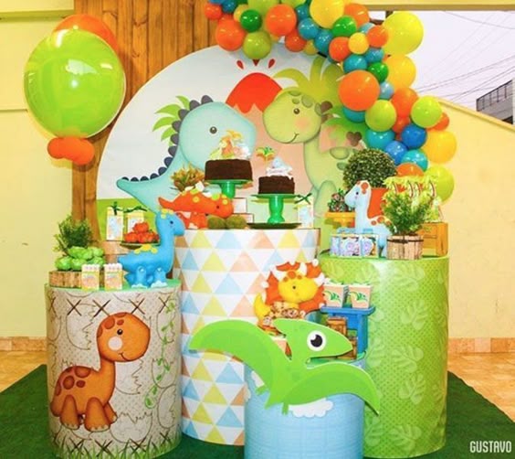 Painel Redondo - Festa Dinossauro