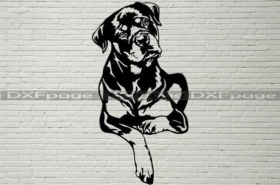 Rottweiler SVG Silhouettes dxf Dog SVG Files for Cricut - Etsy France