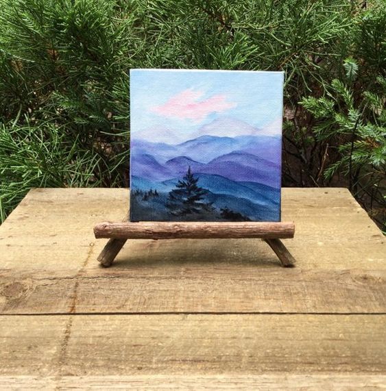 pic Landscape Mini Canvas Painting Ideas pinterest