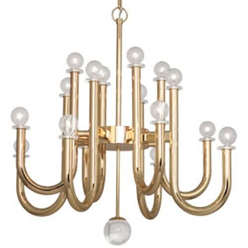 Direct Wire Polished Brass Finish Lucite Accents Susp Hardware 1 Pc 5 8 X 12 Ext Luxury Lighting Chandeliers Modern Light Fixtures Jonathan Adler Luxury Lighting Chandeliers, Chandeliers Lighting Direct Wire
