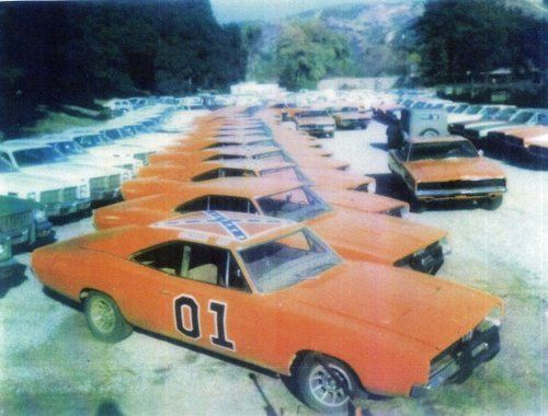 General Lee Chargers before and after the tv show Dukes of Hazard