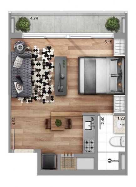 59+ Ideas For Apartment Studio Layout Decor Floor Plans #apartment