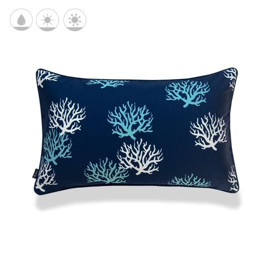 Beach Outdoor Lumbar Pillow Cover Living C Navy Blue 12 X20 Nautical Pillows Beach Outdoor Lumbar Pillow Cover, Coastal Outdoor Lumbar Pillows