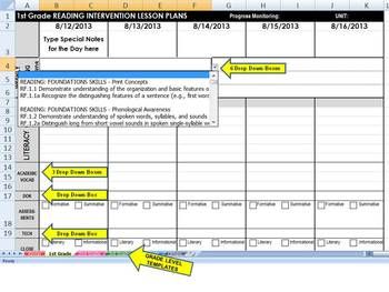 academic lesson plan template