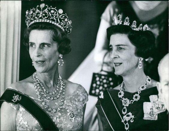 a lovely recently acquired image of Princess Marina of Kent, in the sapphires and her sister, Princess Olga of Yugoslavia