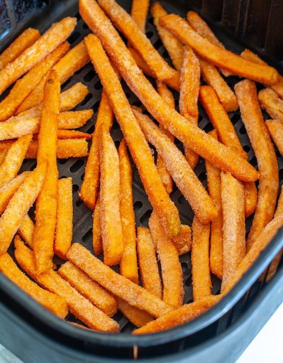 Alexia sweet potato fries in the air fryer cook up fast and crispy. You will not want to use the oven after making sweet potato fries in the air fryer.