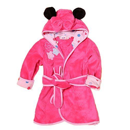 Cartoon Crocodile, 6 Years Boys Girls Bathrobes Toddler Kids Hooded Robes Plush Soft Coral Fleece Pajamas Sleepwear for Girls Boys
