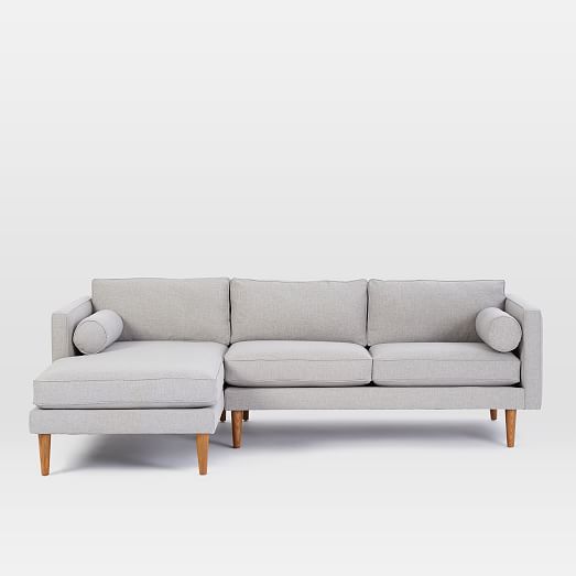 Monroe Mid Century 2 Piece Chaise Sectional westelm Furniture