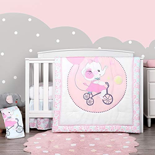Tillyou Luxury 4 Pieces Elephant Crib Bedding Set Embroidered Comforter Sheets Nursery Sets Girl - Purple Elephant Mini Crib Bedding Tillyou Luxury 4 Pieces Elephant Crib Bedding Set Embroidered Comforter Sheets Nursery Sets Girl - Purple Elephant Mini Crib Bedding