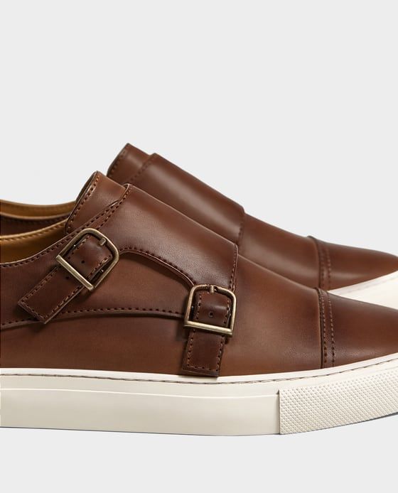 zara double monk strap sneakers