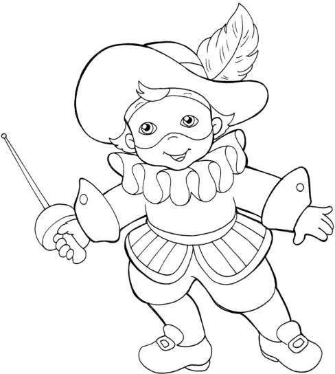 La Mascherina Di Fracassa Disegno Di Cartoni Carnevale Disegni Da Colorare
