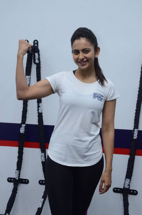 South Indian Model Rakul Preet Singh Long Hair Closeup Face