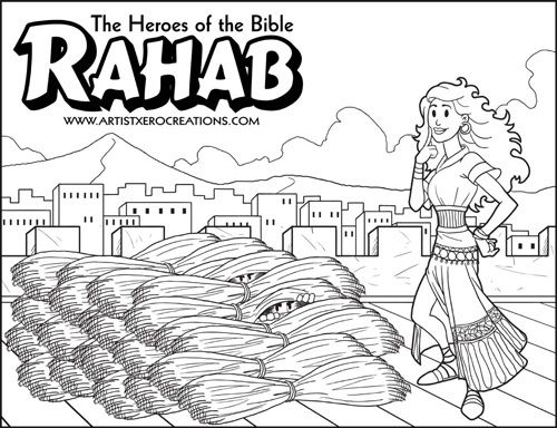 The Heroes Of The Bible Coloring Pages: Rahab Bible Coloring Pages, Bible Coloring, Sunday School Coloring Pages - The Heroes Of The Bible Coloring Pages: Rahab Bible Coloring Pages, Bible Coloring, Sunday School Coloring Pages