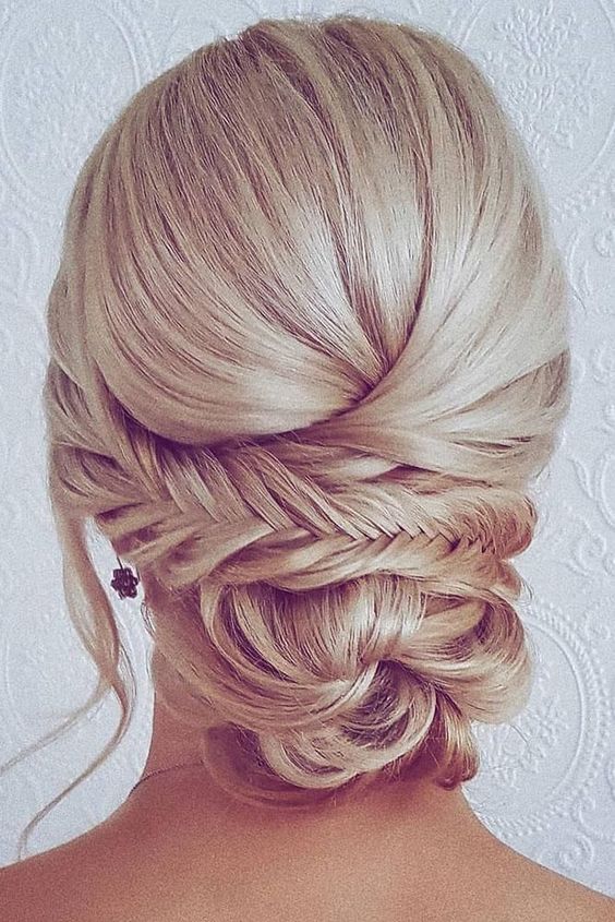 42 Wedding Hairstyles - Romantic Bridal Updos â¤ï¸ romantic bridal updos wedding hairstyles low bun with braids on blonde hair hairbyhannahtaylor #weddingforward #wedding #bride #weddinghairstyles #romanticbridalupdosweddinghairstyles