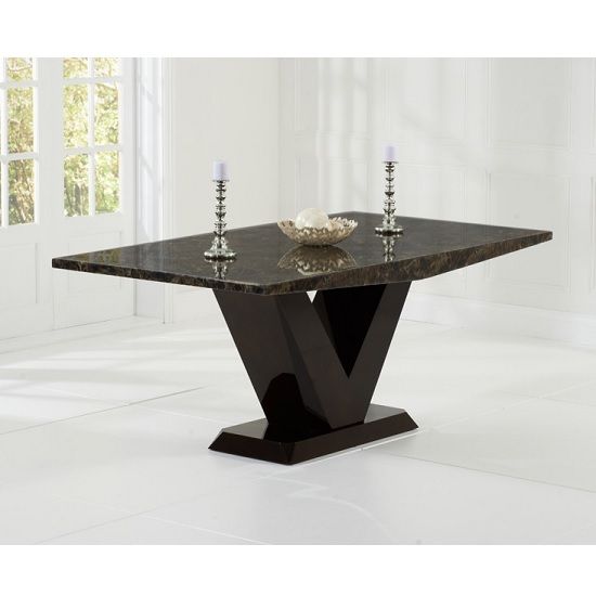 Ophelia Marble Dining Table Rectangular In All Brown Dining Table Marble Marble Top Dining Table Dining Table