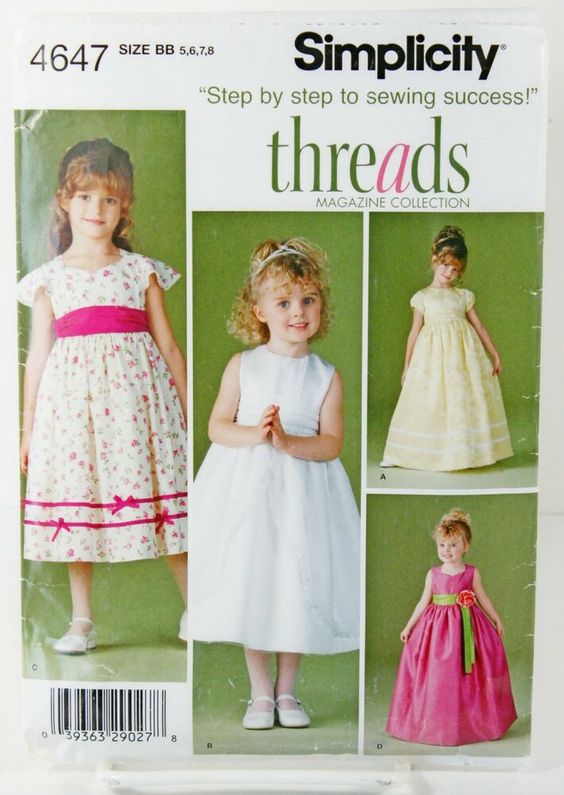Style 2264 sewing pattern Girls flower girl formal or holiday dress uncut 3-8 Style 2264 sewing pattern Girls flower girl formal or holiday dress uncut 3-8