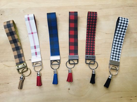 Fruity Sweet Print Faux Leather Key Fob Wristlet Keychain Watermelon PineappleCherriesSprinkles
