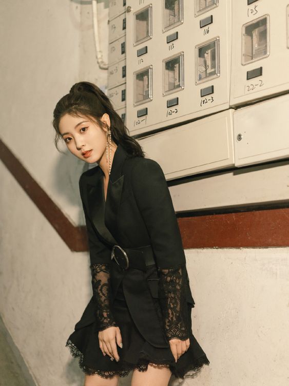 Xing Fei poses for photo shoot