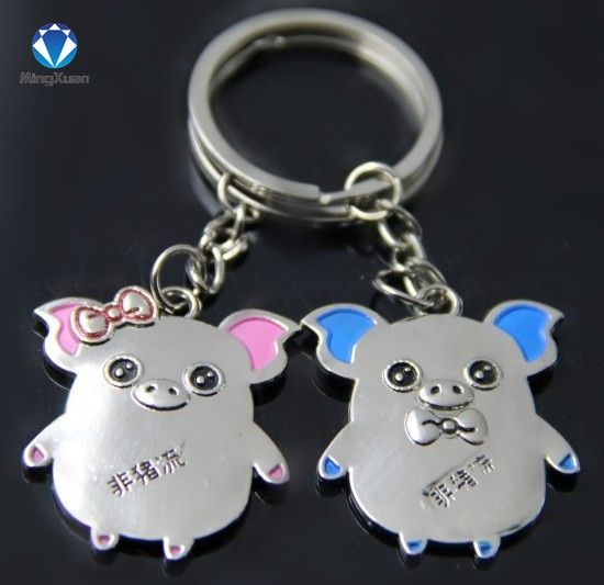 SOUL-73K Pigs in Love Sty 'Soulmates' Photo Keyring Animal Gift SOUL-73K Pigs in Love Sty 'Soulmates' Photo Keyring Animal Gift