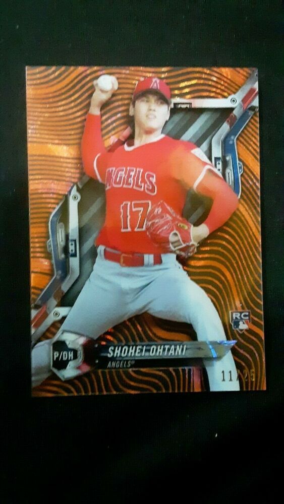 2018 Topps High Tek Orange Magma 11 25 Shohei Ohtani Rookie La Angels Rc Sp Losangelesangels Los Angeles Angels Sports Cards Magma