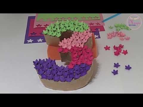 Cómo Hacer Un Número En 3d Decorado Con Flores Youtube Manualidades Cómo Hacer Como Hacer Flores
