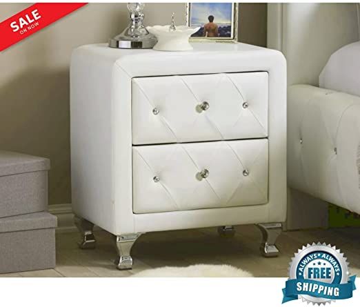 4 Schubkästen modern bedside cabinet with four drawers for your box spring bed clamping plate Stella Trading Universal table in black