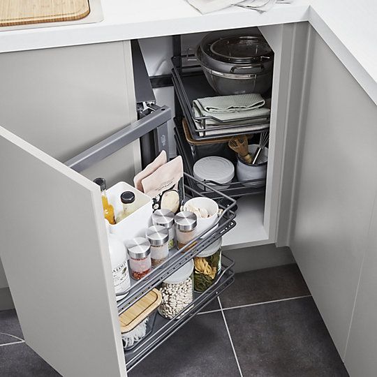 Pebre Matt Anthracite Soft Close Lh Pull Out Storage H 639mm W 855mm - Kitchen Cupboard Pull Out Storage B Q Pebre Matt Anthracite Soft Close Lh Pull Out Storage H 639mm W 855mm - Kitchen Cupboard Pull Out Storage B Q