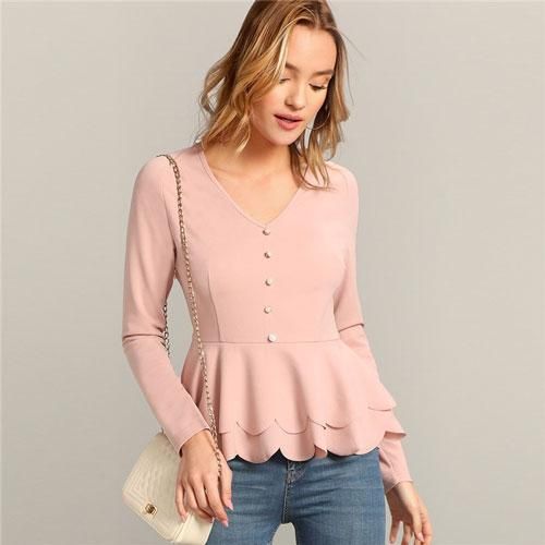 New Women Spring Ladies Black Lace Layered Hem Detail Top Blouse