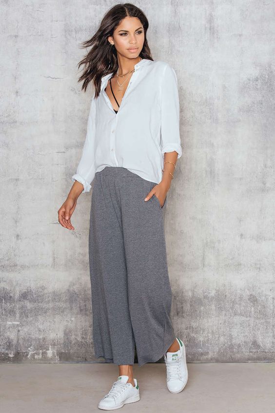 Jersey Culotte Pants