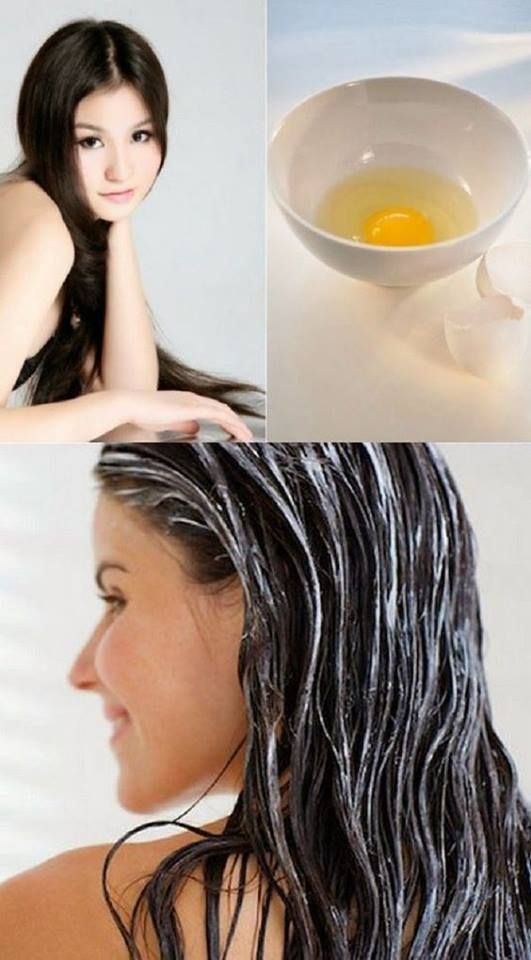 Ilustrasi masker telur untuk rambut
