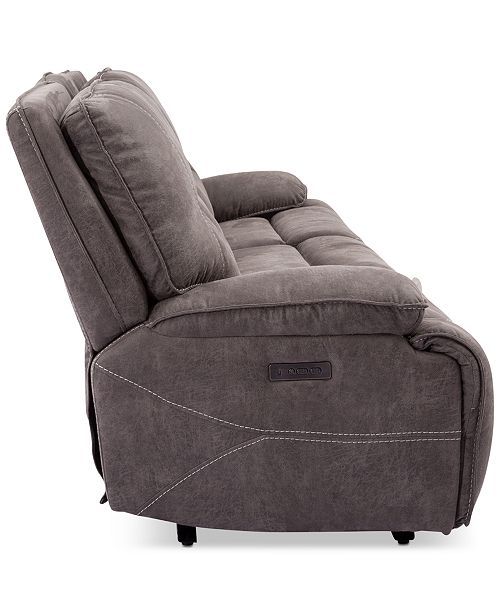 Furniture Felyx 116 3 Pc Fabric Sectional Sofa With 2 Power Recliners Headrests And Usb Reviews Macy S Sofas Reclining Power Reclining Sectional Sofa, Felyx Fabric Power Reclining Sectional Sofa Collection