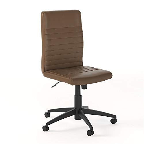 Linon Maybell Wood Upholstered Office Chair Light Gray Furniture