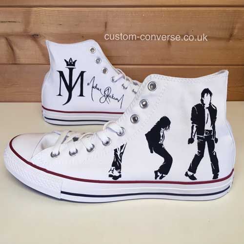 Michael Jackson Canvas Shoes Hand-Painted Punk Rock Lovers Casual Sneakers
