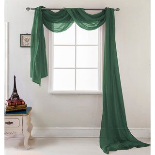 Rt Designers Collection Celine 216 Inch Sheer Curtain Scarf Aqua Sheer Curtain Scarf