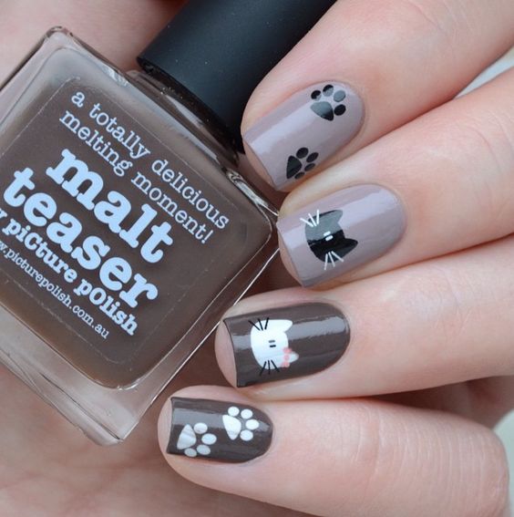 cat nail art cat nail art