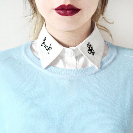 Quirky Fake Collars Embroidered With âF*ck Offâ, Other Statement-Making Words