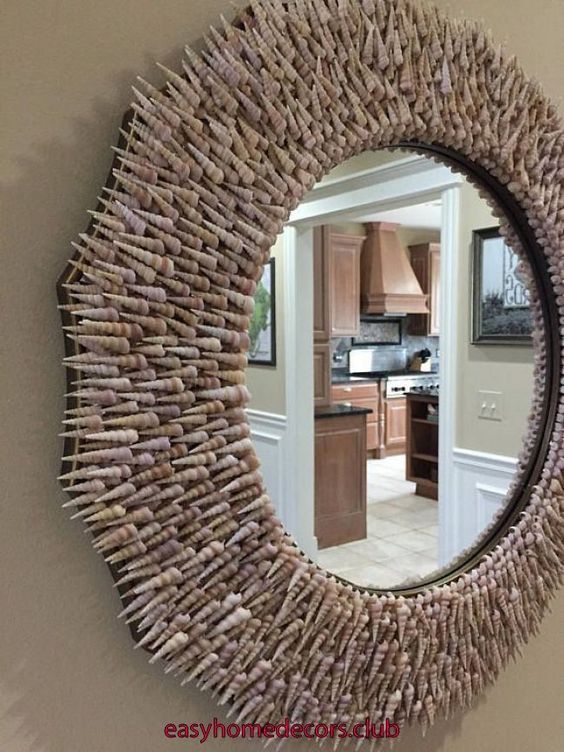 Fantastic Diy Mirror Frames That You Can Make Yourself My Desired Home Spo Fai Da Te Decorazione Di Conchiglie Mare Fantastic Diy Mirror Frames That You, How To Make A Mirror Frame At Home