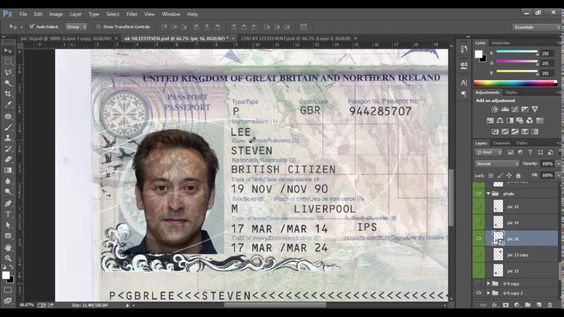 passport photo template psd
