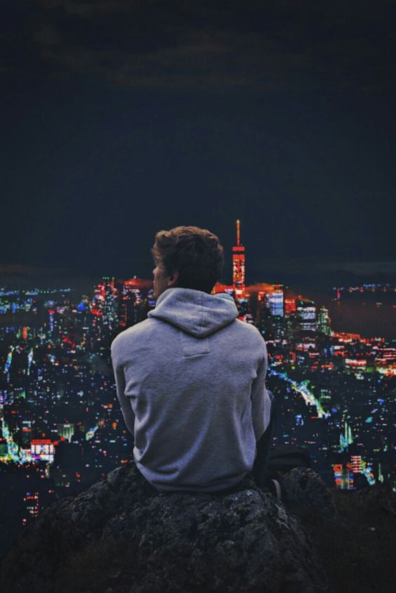 The alone boy and we are waiting for the person