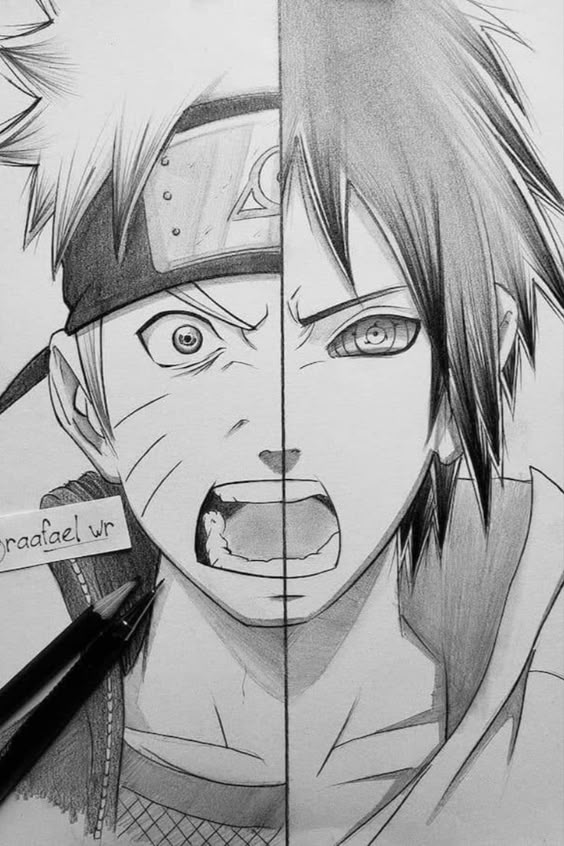 Cool Naruto Drawing Ideas with Sasuke