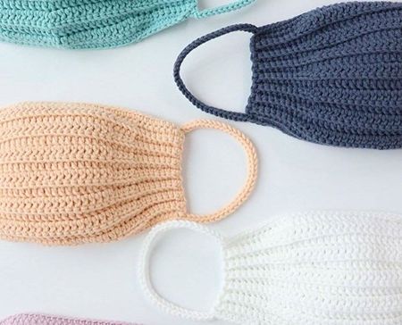 Mascarilla para la boca a crochet con patrón(2)