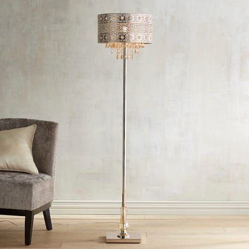 Bohemian Crystal Floor Lamp Silver Bohemian Crystal Floor Lamp Silver, Bohemian Crystal Floor Lamp