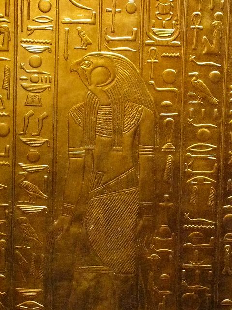 On King Tut's sarcophagus - Horus