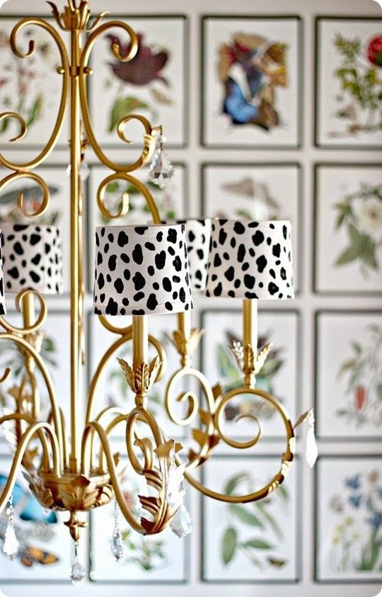 Trendy Dalmatian Spot Chandelier Shades Spray Painted - Painting Fabric Chandelier Shades Trendy Dalmatian Spot Chandelier Shades Spray Painted - Painting Fabric Chandelier Shades