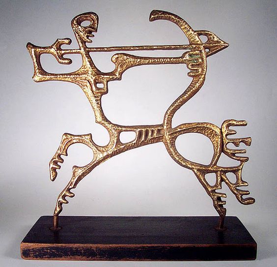 Frederic Weinberg Co. gilded bronze sagittarius sculpture