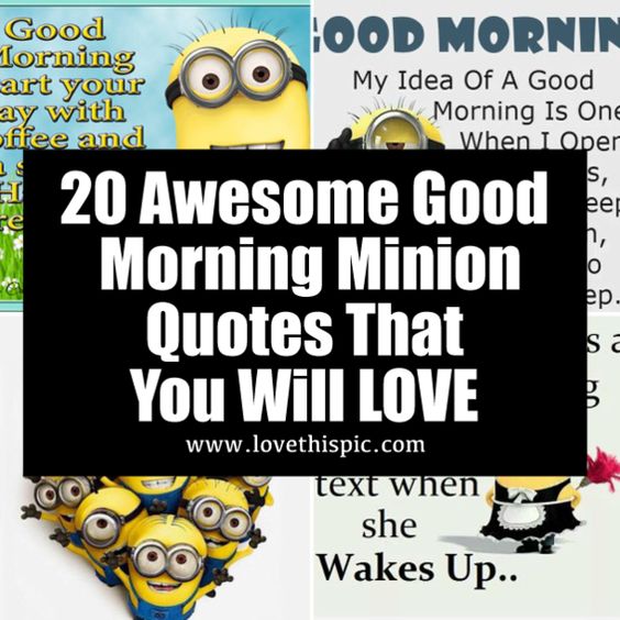 20 Awesome Good Morning Minion Quotes That You Will LOVE