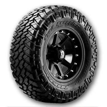 The Trail Grappler M/T features an aggressive tread pattern that is optimized for all terrain use. The tread pattern is computer optimized and 3-D simulated to maintain minimal noise while accelerating on the highway. Side lug blocks are paired with a leading edge tread to generate extra biting edges that ensure total lateral stability and traction. This tire features computer optimized tread blocks that ensure maximum off road performance while also maintaining 34% decreased street noise and 3