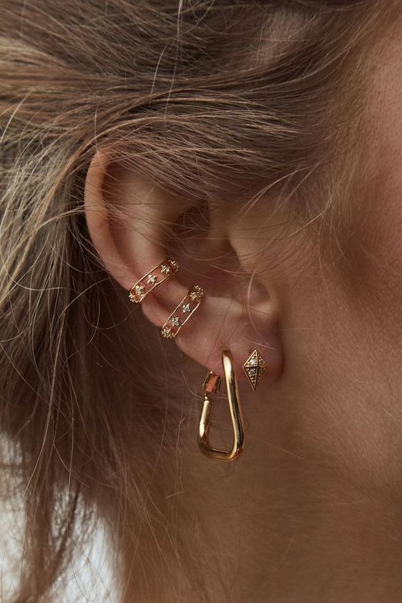 Rue Gembon - Rue Gembon Ensemble MJ Gold Earcuff, #earcuff #ensemble #Gembon #Gold #Rue